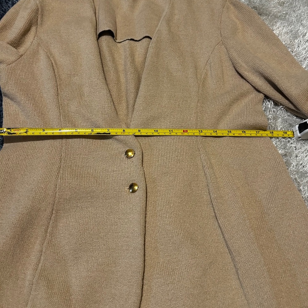At .John size 12 jacket Elegant Tan Women's Blazer - Picture 3 of 8